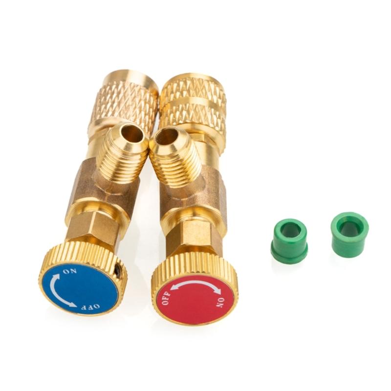 Air Conditioning Refrigerant Valves 1/4 Inch for R410 1/4 Adapter Fitting Refrigeration Repair And Fluoride R22