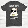 Cool Cat Sunglasses Coffee Graphic TShirt I Love Math Funny Math Slogan Unisex Cotton Crewneck Short Sleeve Casual Tees