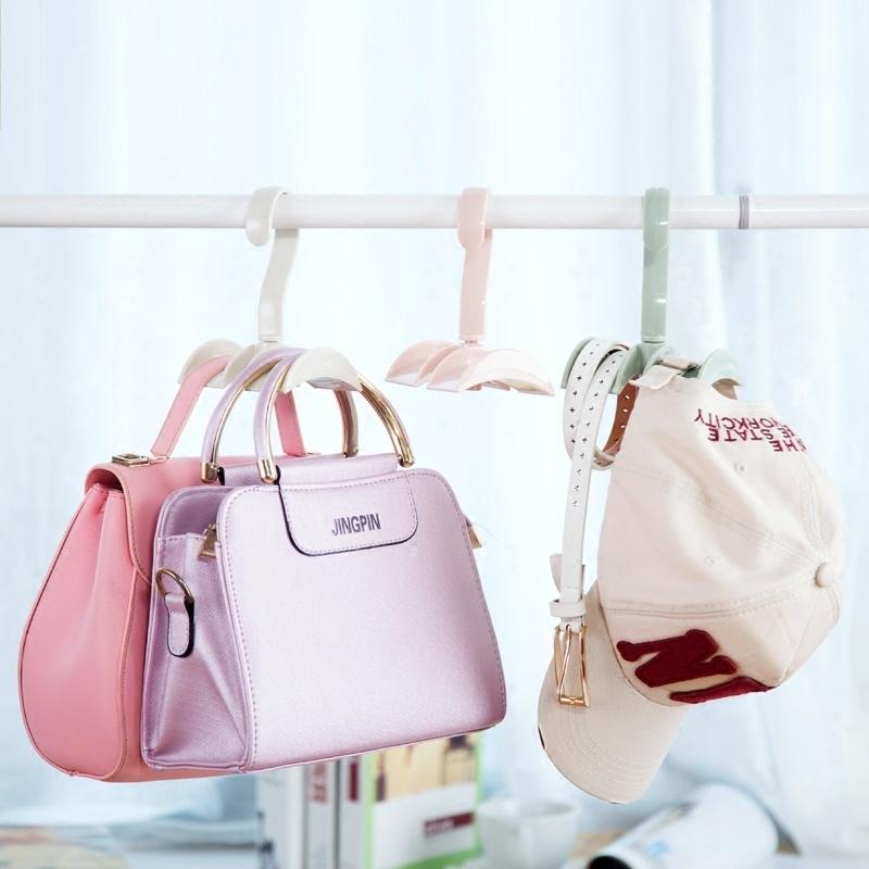 new bag storage rack rack hook hanging wardrobe nail free creative tie rack bag frame hanger