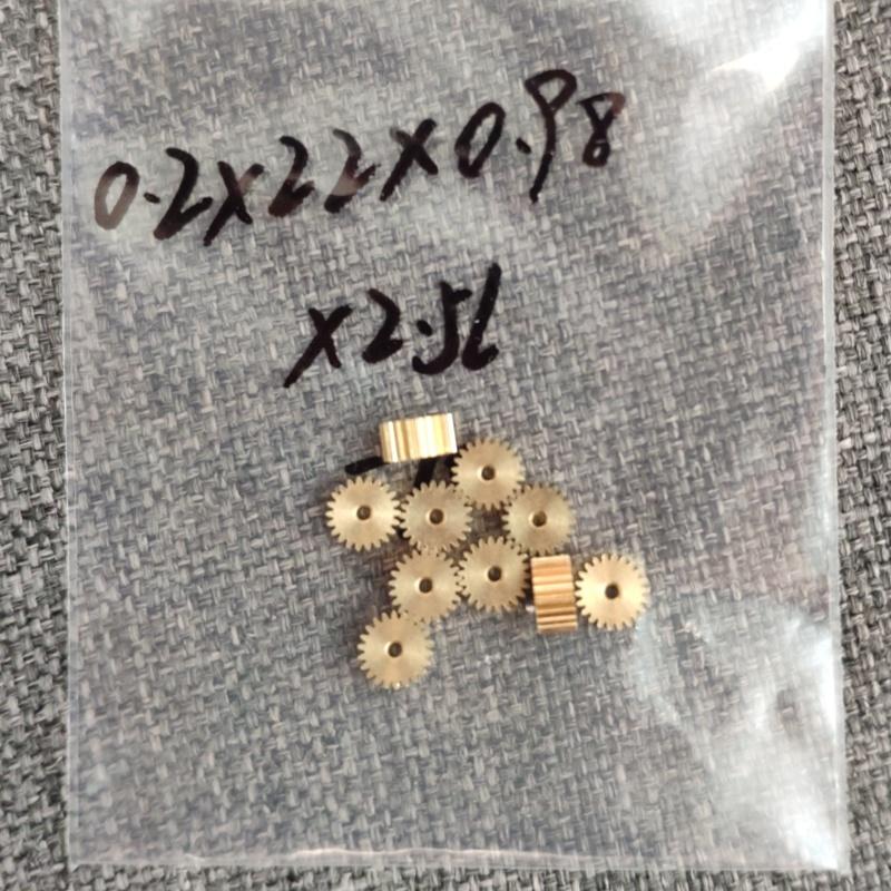 10pcs, 0.2modulus 0.2M 8T 9T 10T 11T 12T 13T 14T 15T 16T 17T 18T 19T 20T 24T Pinion Gear H59 Brass Gear ~