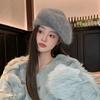 Women S Mohair Knit Beret Warm Winter Hat Versatile Hat