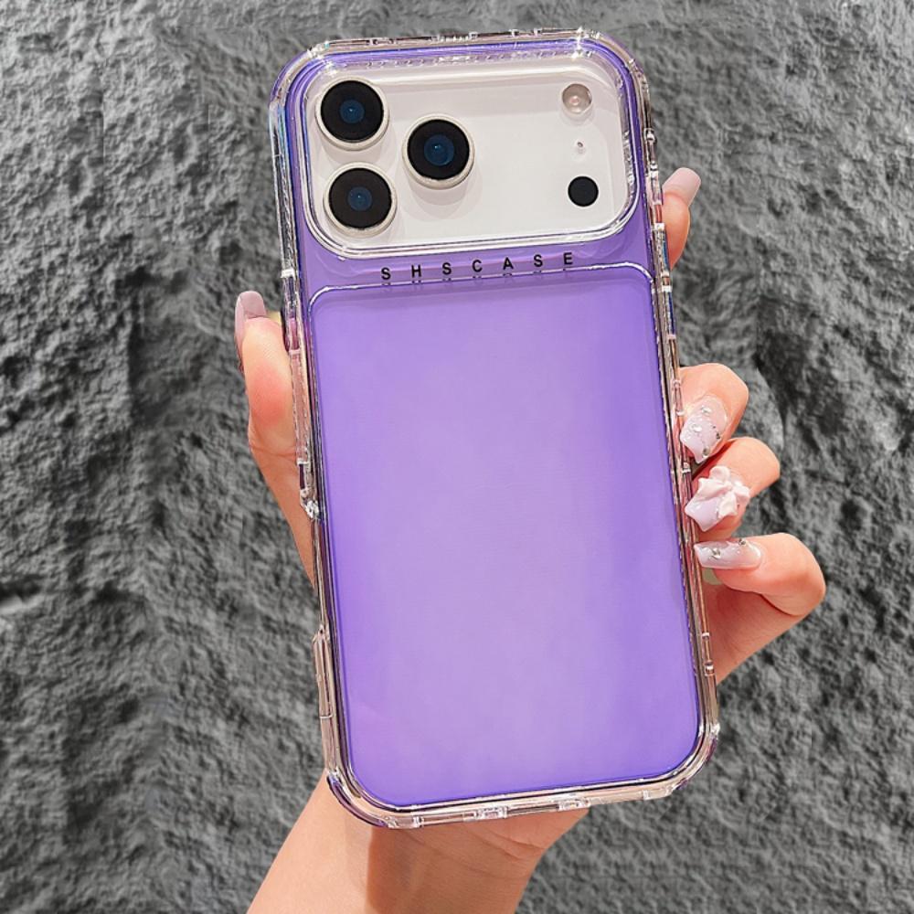 IPhone 17 Air 16 15 Pro 14 Plus 13 12 Mini 11 Pro 17Pro Shockproof Armor Transparent Cover Fashion Bright Fluorescence Case