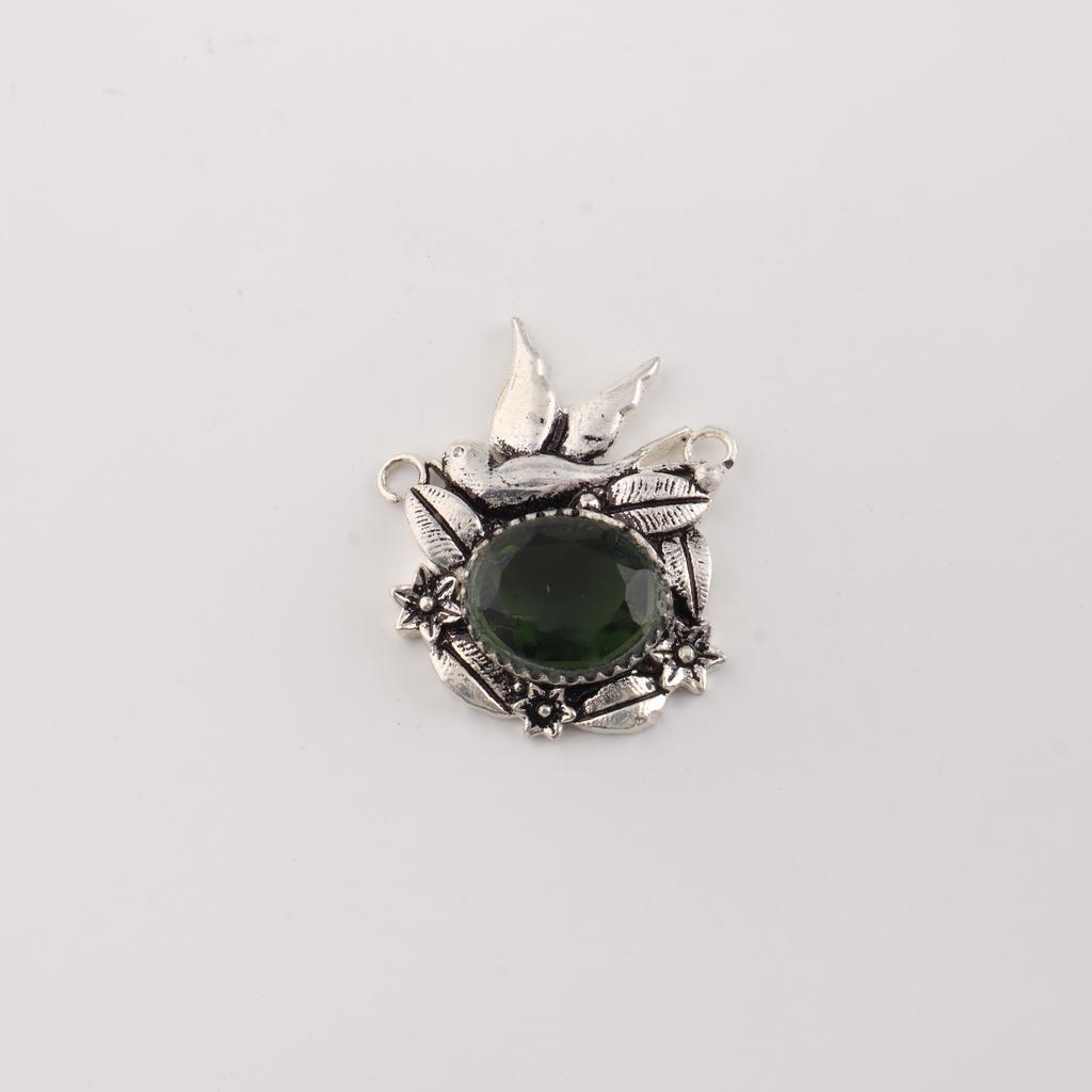 Green Tourmaline Gemstone 925 Sterling Silver Partywear Pendant 0.5" Women Jewelry Wedding Gift For Her CP-43-8