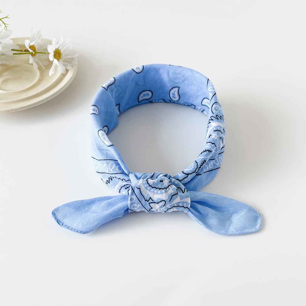 Cotton Paisley Print Bandana Headband Unisex Square Scarf for Outdoor Activities and Daily Wear