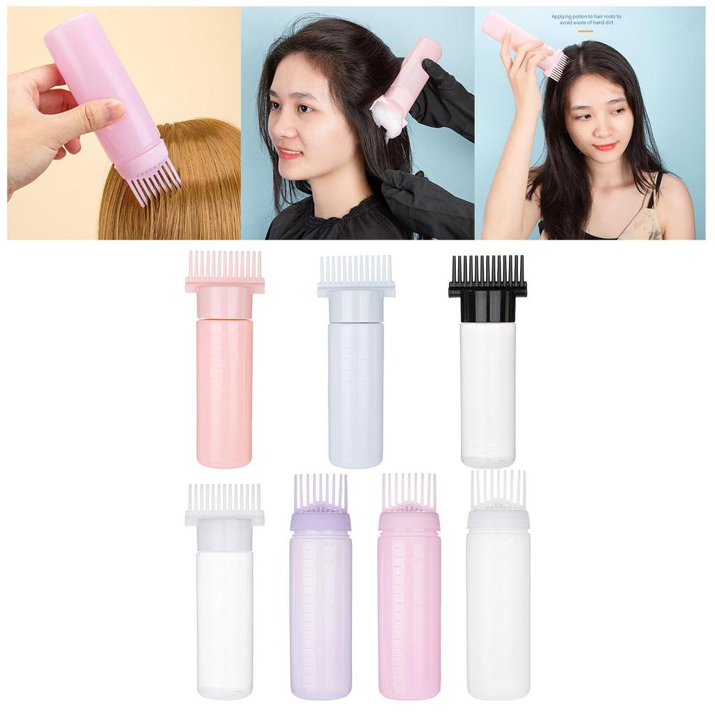 Comb Applicator Bottle Empty Squeeze Bottle for Home Salon Barbershop