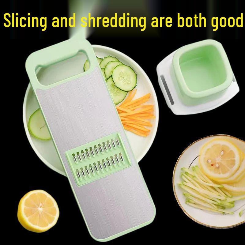 304 Stainless Steel Multifunctional Vegetable Cutter and Slicer with Hand Guard