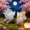 Fox Trend Playful Resin Figurine: Cute Grain Crafts for Desktop Decor