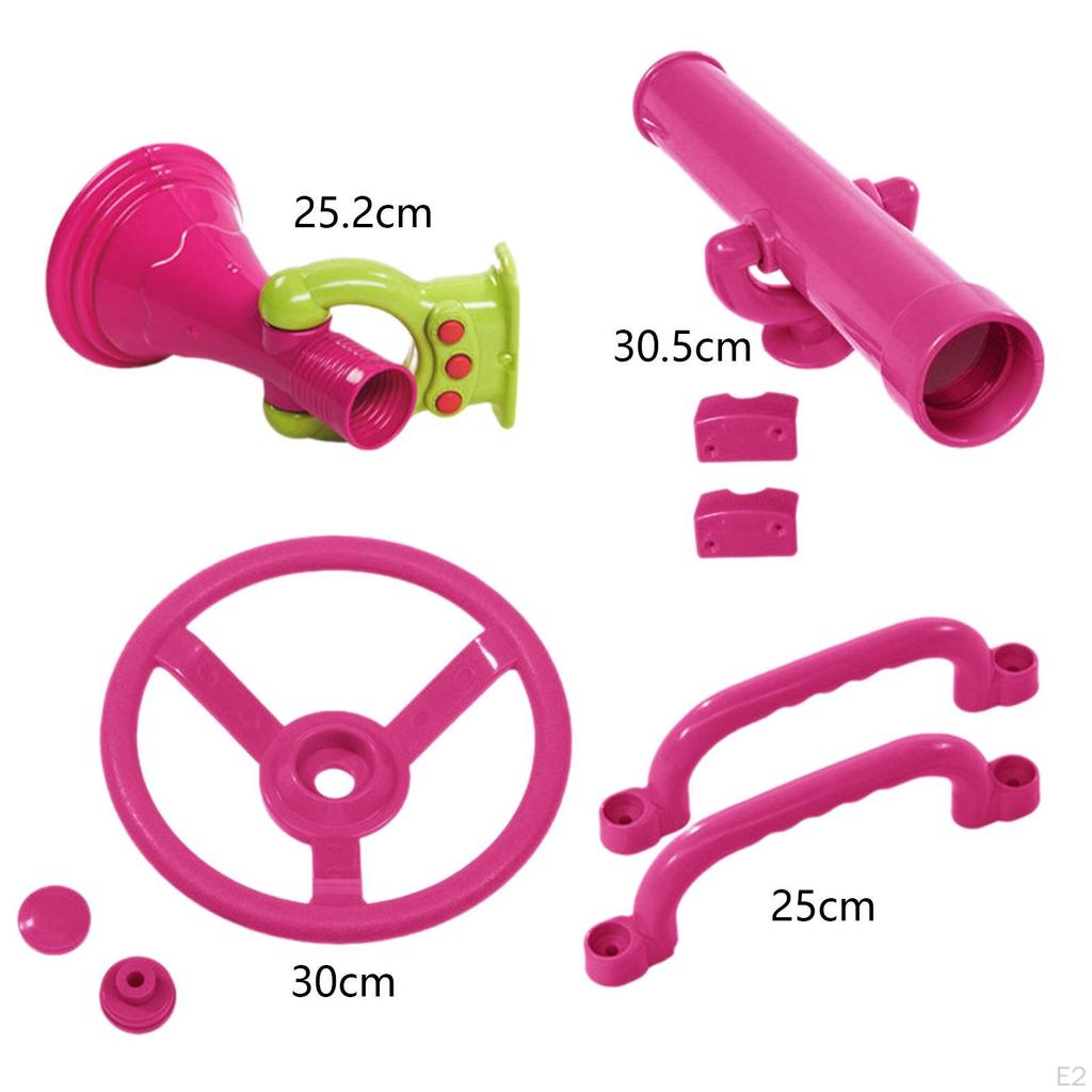 4 Pieces Playground Accessories,Pirate Ship Wheel for Kids,Pink,Outdoor Accessories