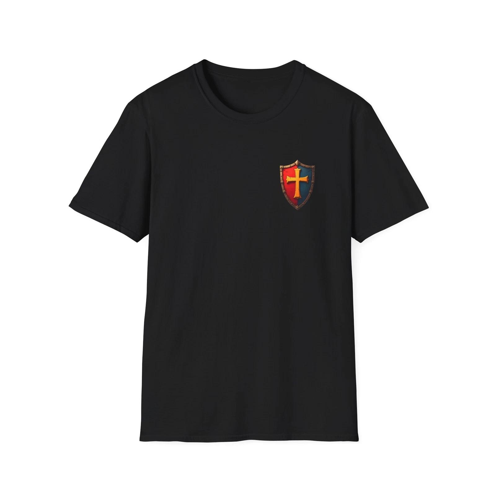 Heraldic Shield Unisex Softstyle T-Shirt, Medieval Tee, Knight Shirt, XL