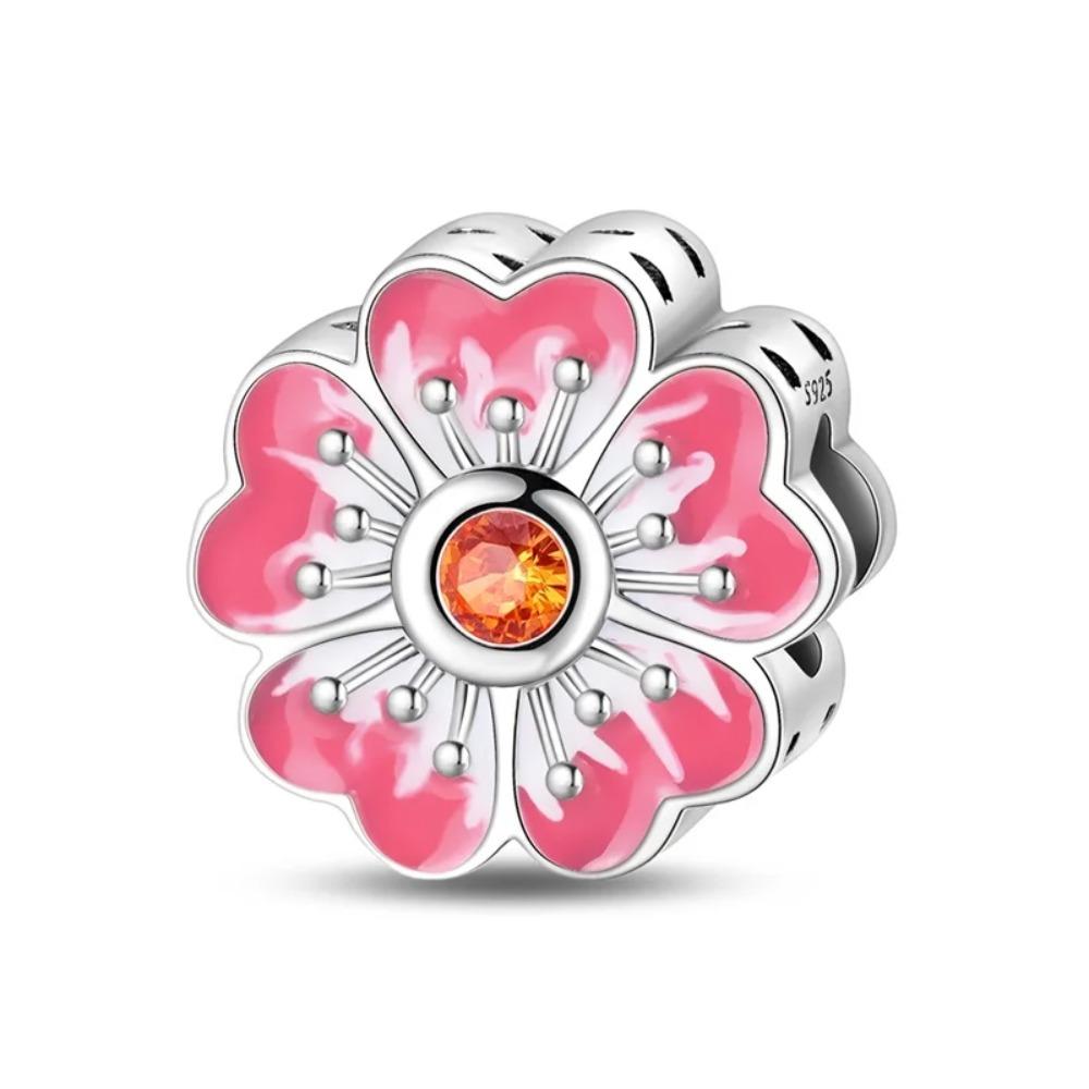 925 Silver Unicorn Pendant Noctilucent Charm Bead DIY Princess Bracelet Colorful Jewelry Gift for Women