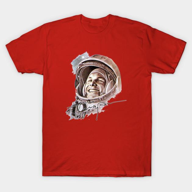 USSR CCCP Astronaut Yuri Gagarin Mens T Shirt Soviet Union Space Tribute TShirt S