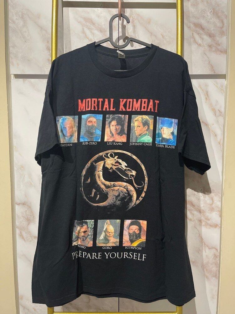 Базовая черная футболка Mortal Kombat Унисекс Подарочная футболка Классический стиль Унисекс Футболка XXL