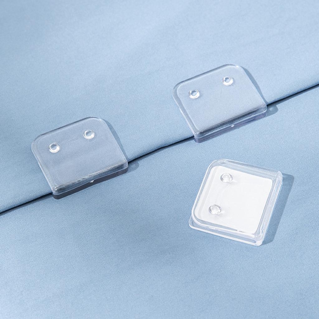 2/4/8Pcs Clear Shower Liners Curtain Clip Windproof Self Adhesive Shower Splash Guard Holder Clamps Bathroom Accessories