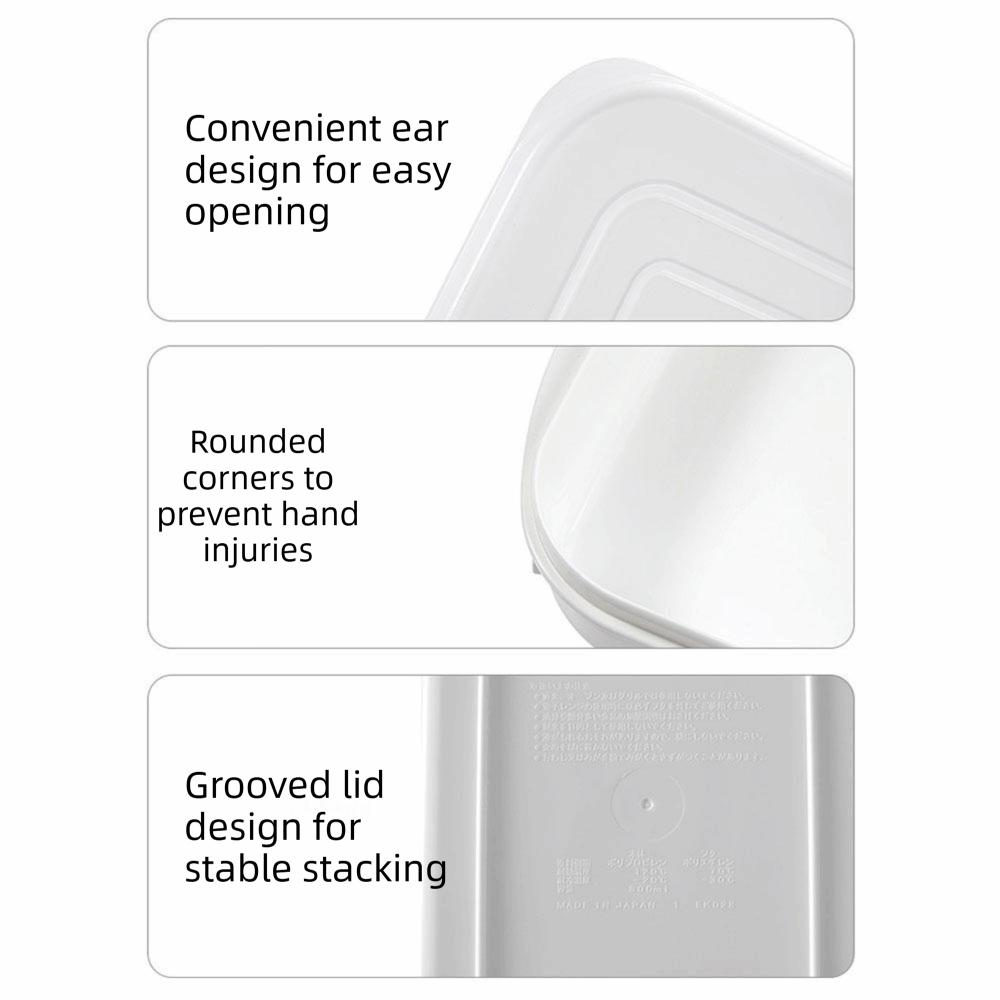 4Pcs Stackable Freezer Fresh-Keeping Box Microwave Safe Food Preservation Box  Meat Storage