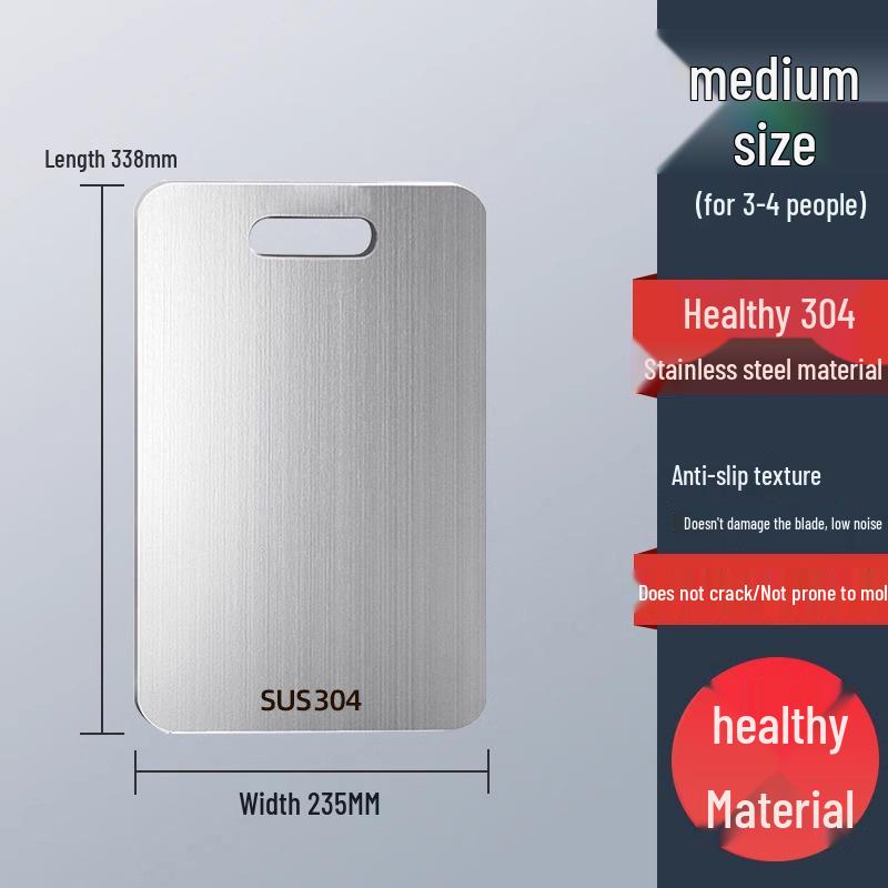 Large Antibacterial Cutting Board - 316 Stainless Steel, Anti-Mold, Thickened for Kitchen Use