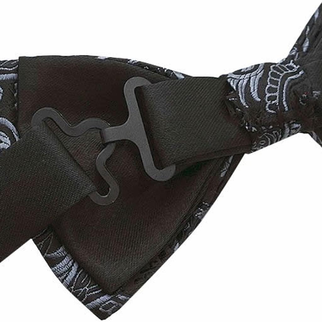 [NazyJnn] Men's Bow Tie, Floral Pattern, Glossy, Business Bow Tie, Stylish, Hook Closure, Easy to Put On and Take Off, Adjustable, Perfect for