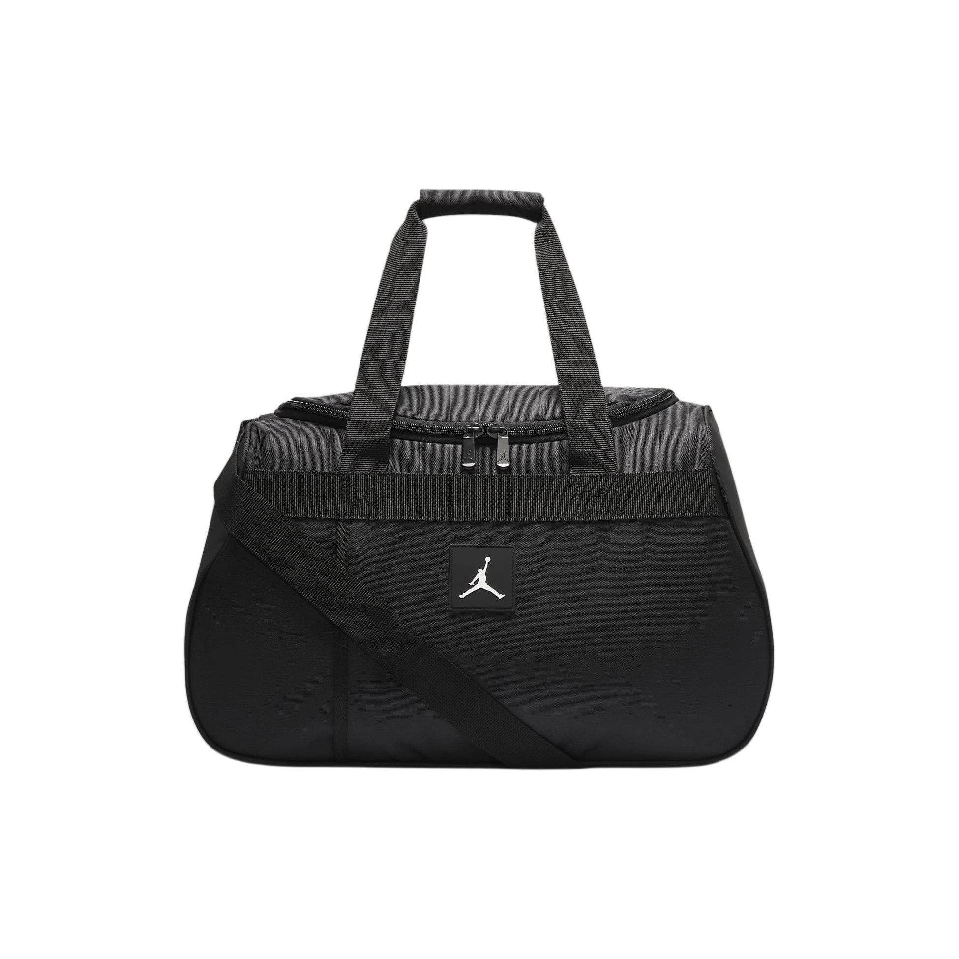 Jordan Essentials Solid Color Zipper Adjustable Shoulder Strap Polyester Single Shoulder Crossbody Bag Travel Bag Unisex Bags Black HF1866-010 Black