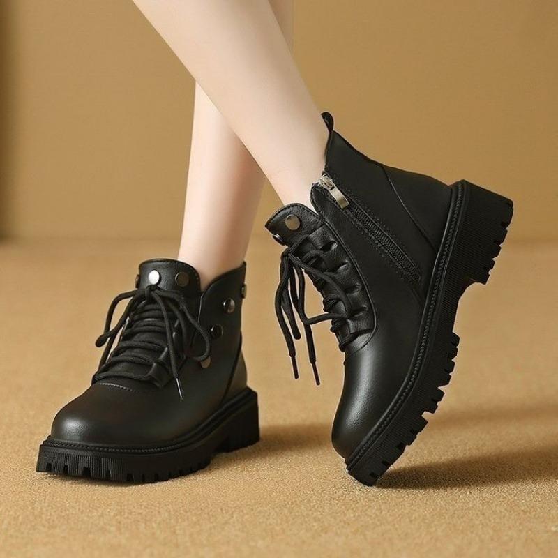 Martin boots women's new winter velvet warm non-slip thick-soled versatile fashion casual cotton boots