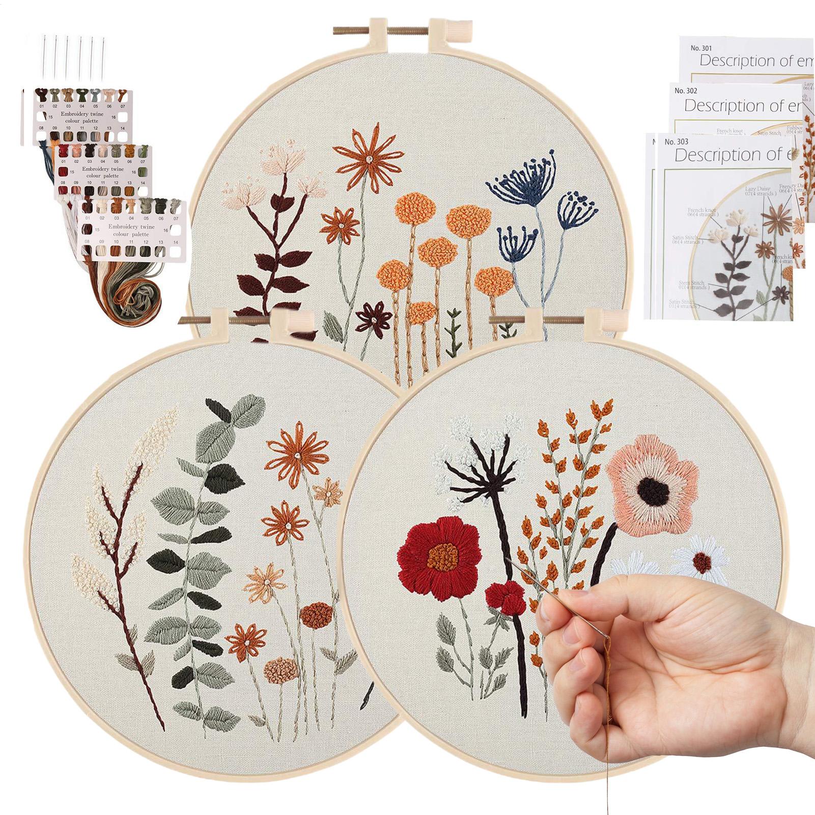 

Embroidery Kit For Beginners Flower Pattern Embroidery Starters Kit Stitches Practice Kit Stamped Cross Stitches Sets With Tools China Mainland