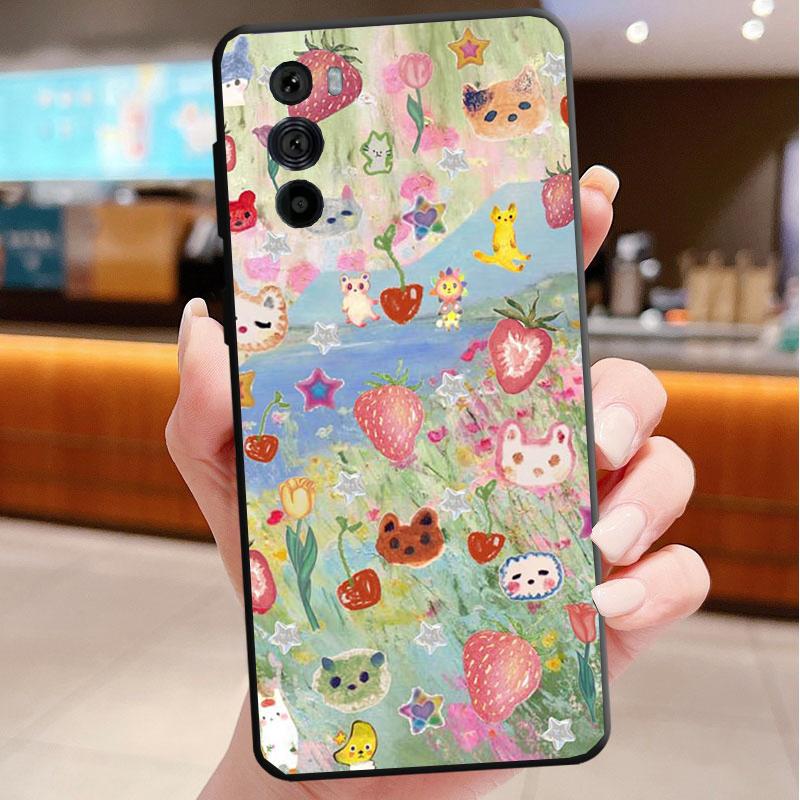 Phone Case For Motorola Edge 50 40 Pro 60 50 40 30 Ultra Neo Fusion Moto G Play G Stylus G Power G Fun Cat