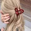 Hair Claw Three-Dimensional Hollow Bow Design Back Head Hair Clip Glossy Texture Stable Grip Hair Accessory