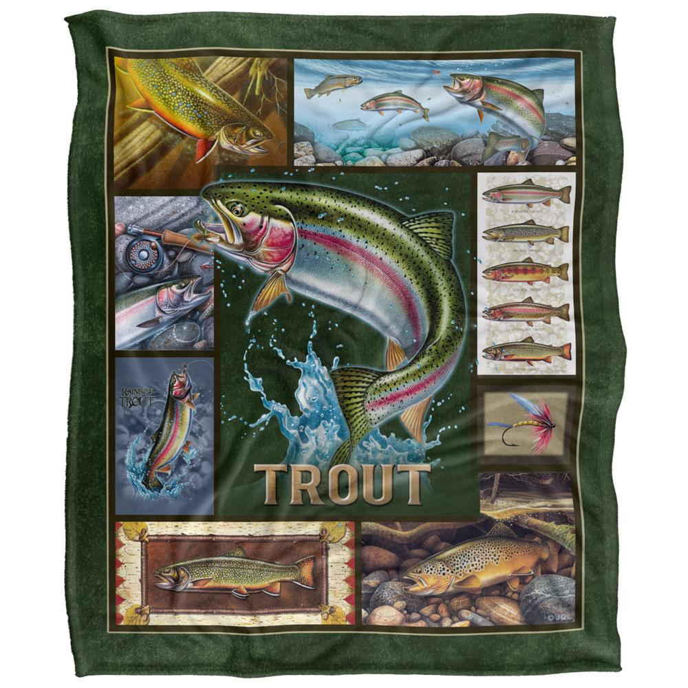 JQ Licensing Silky Trout Supersoft Blanket