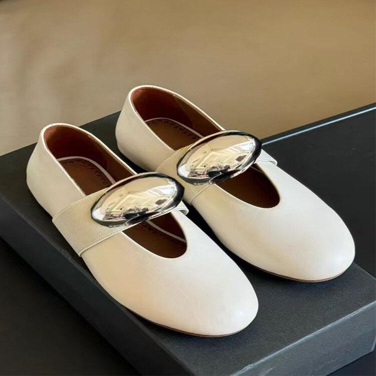 Fashion Spring Summer Flat Casual Single Shoes European American Comfortable Round Toe Mary Jane Ballet Shoe Shallow Mouth Mother Shoes