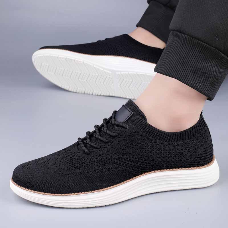 New Comfortable Men and Women Shoes Casual Shoes Breathable Fly Knit Sports Shoes Knitted Mesh Uppers Running and Sports Shoes
