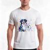 Watercolour Bernese And Pyrenees Tshirt Summer Casual Cotton Tee Oversized Streetwear Tops Vintage Graphic Print