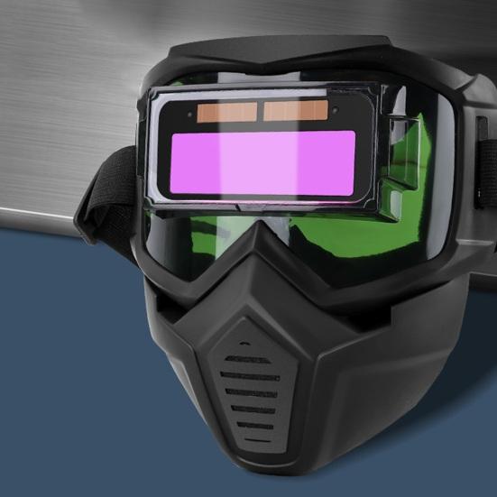 Welding Helmet with Goggles Heat-Resistant Face Mask Split Removable Welding Shield for Eye Protection
