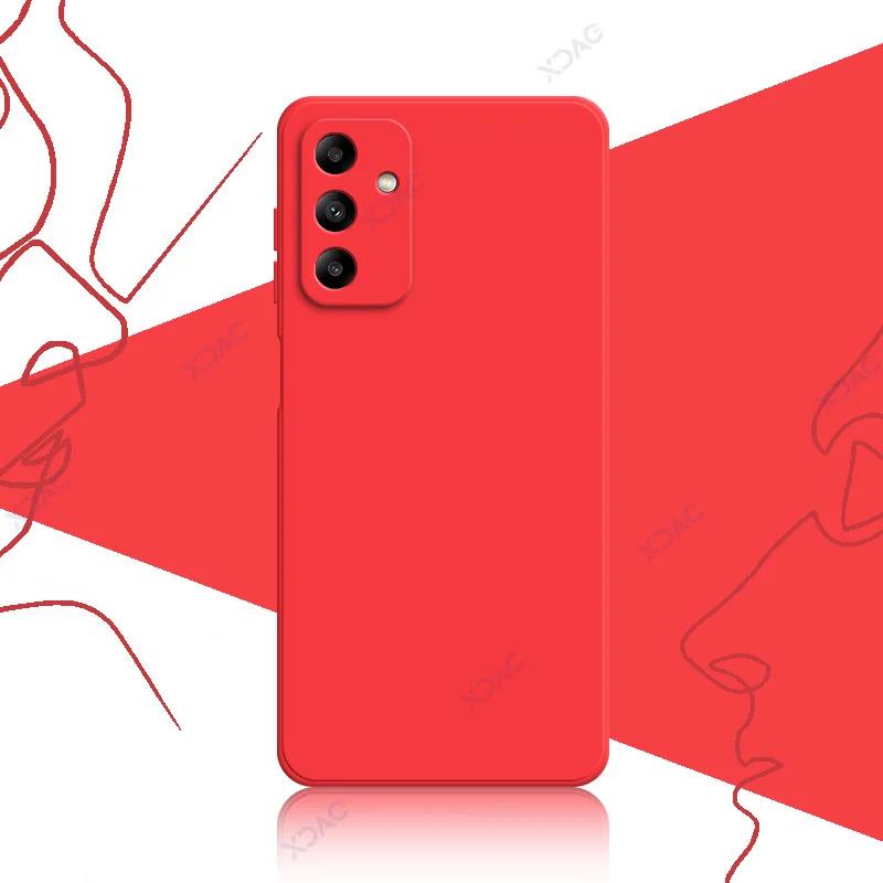 Fashion Cute Phone Case Cover for Samsung Galaxy A05 A05S Square Liquid Silicone Back Cover SamsungA05S Shield Fundas