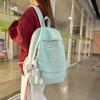 Simple Solid Color Schoolbag Female College Student High Value Fashion Computer Travel Backpack Lightweight Junior High School Student Backpack