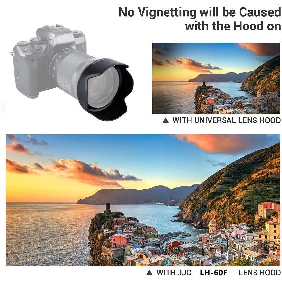 JJC EW-60F Reversible Lens Hood for Canon RF-S 18-150mm F3.5-6.3 Is STM Lens On EOS R7 R10 for Canon EF-M 18-150mm F3.5-6.3 M50