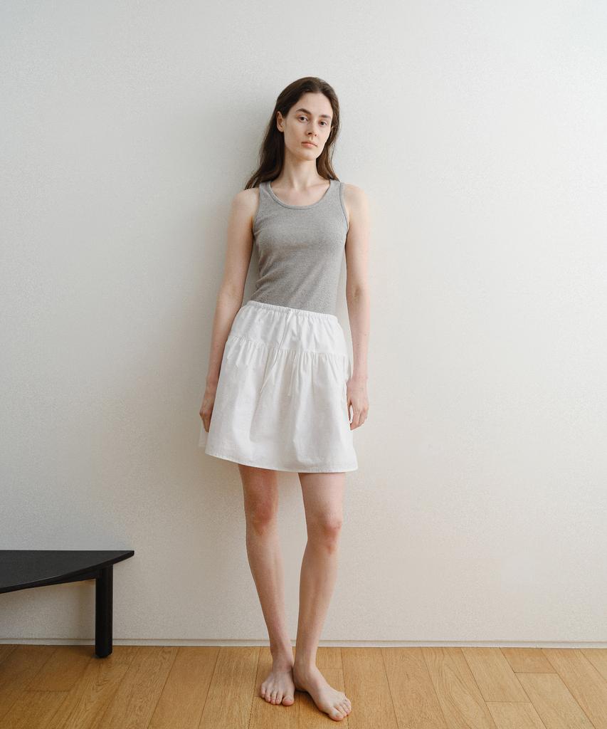 D Noah Mare Flare Skirt (White)