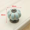 KAK Ceramic Drawer Knobs 40mm Cabinet Pulls Kitchen Handles Cartoon Pumpkin Furniture Handle for Kids Room Furniture Hardware