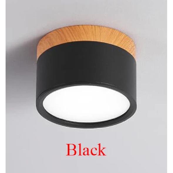 

Dimmable LED Downlight 7W 10W 12W 15W 18W Surface Mounted Macaroon Ceiling Nordic Wood Grain Spotlight Lobby Living Room Bedroom 5W чёрный