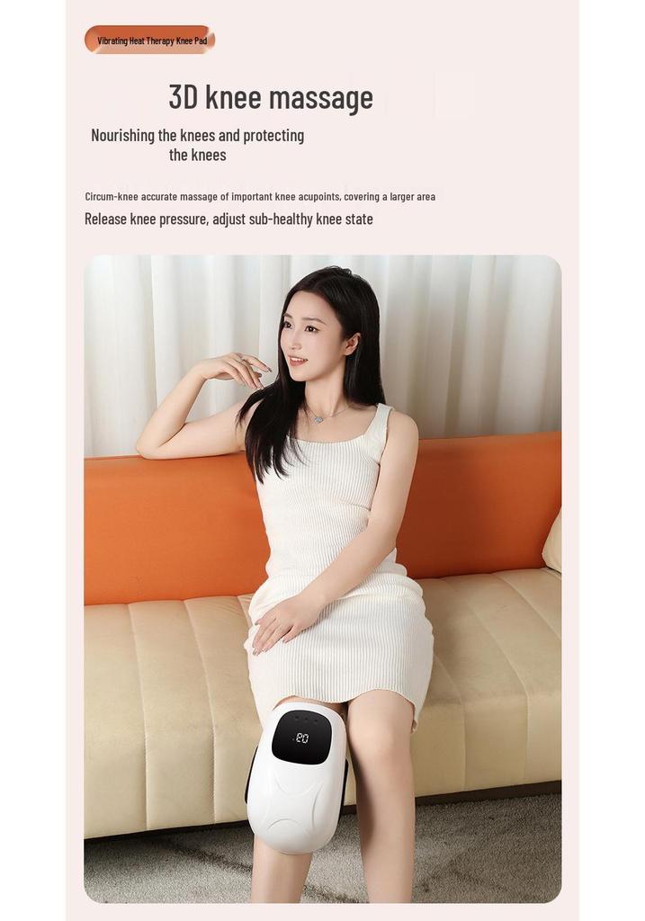 Smart 3D Knee Massager: Vibration & Infrared Heat Therapy for Targeted Leg Acupoints