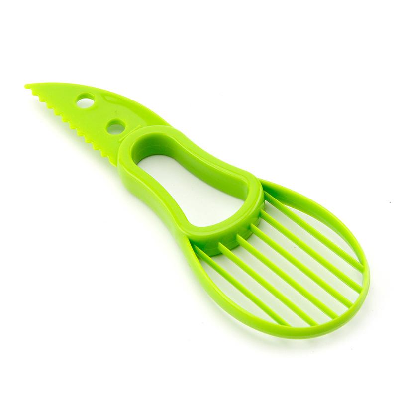 Creative tools three in one avocado slicer shea butter peeler cutter plastic knife kitchen vegetable and fruit tools