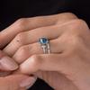 Deep Blue Zircon Couple Rings - Unisex Fashion Jewelry Bestseller