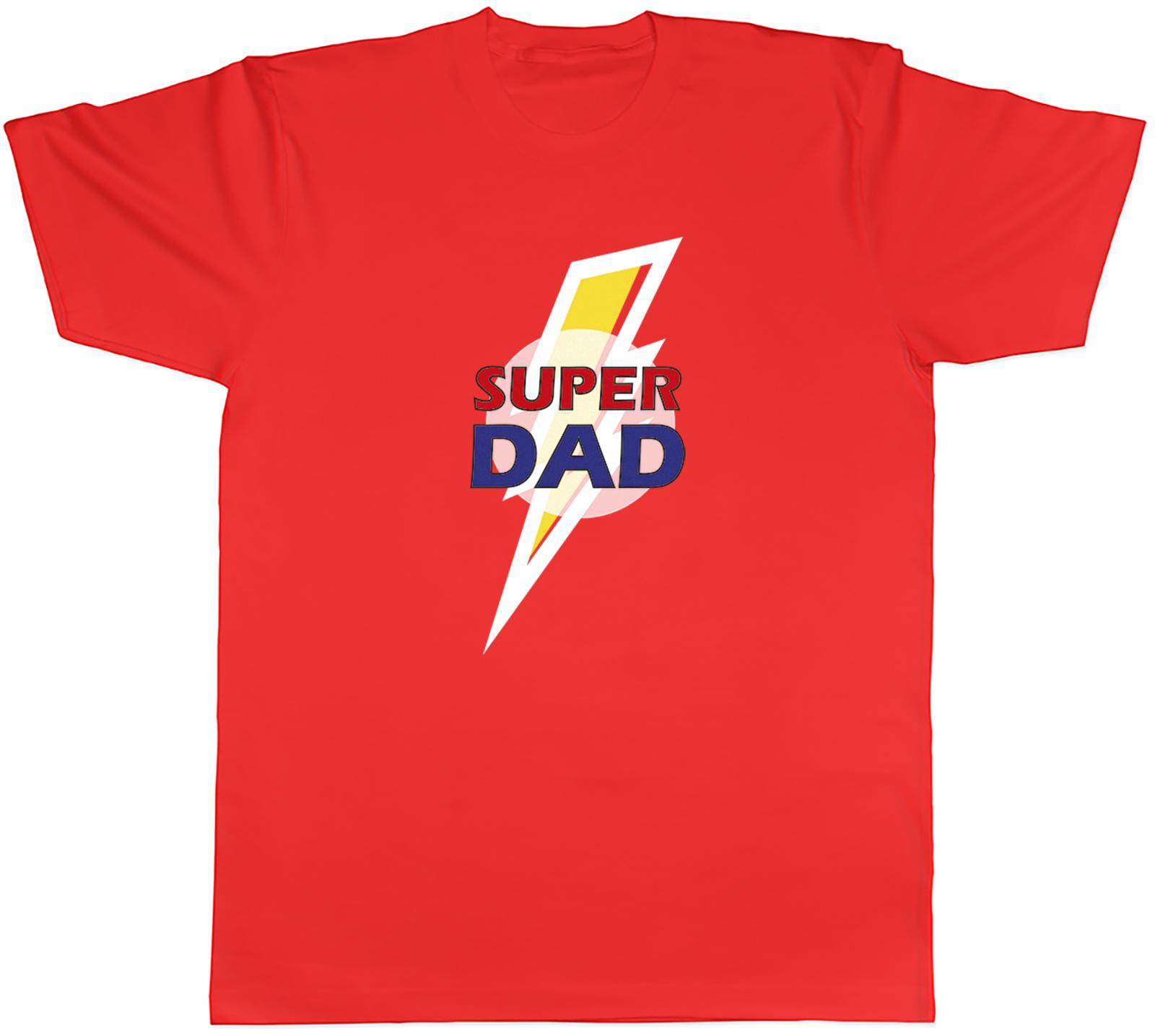 Dad Unisexs TShirt Lightning Bolt Super Dad Fathers Day Birthday Unisex Tee Gift S