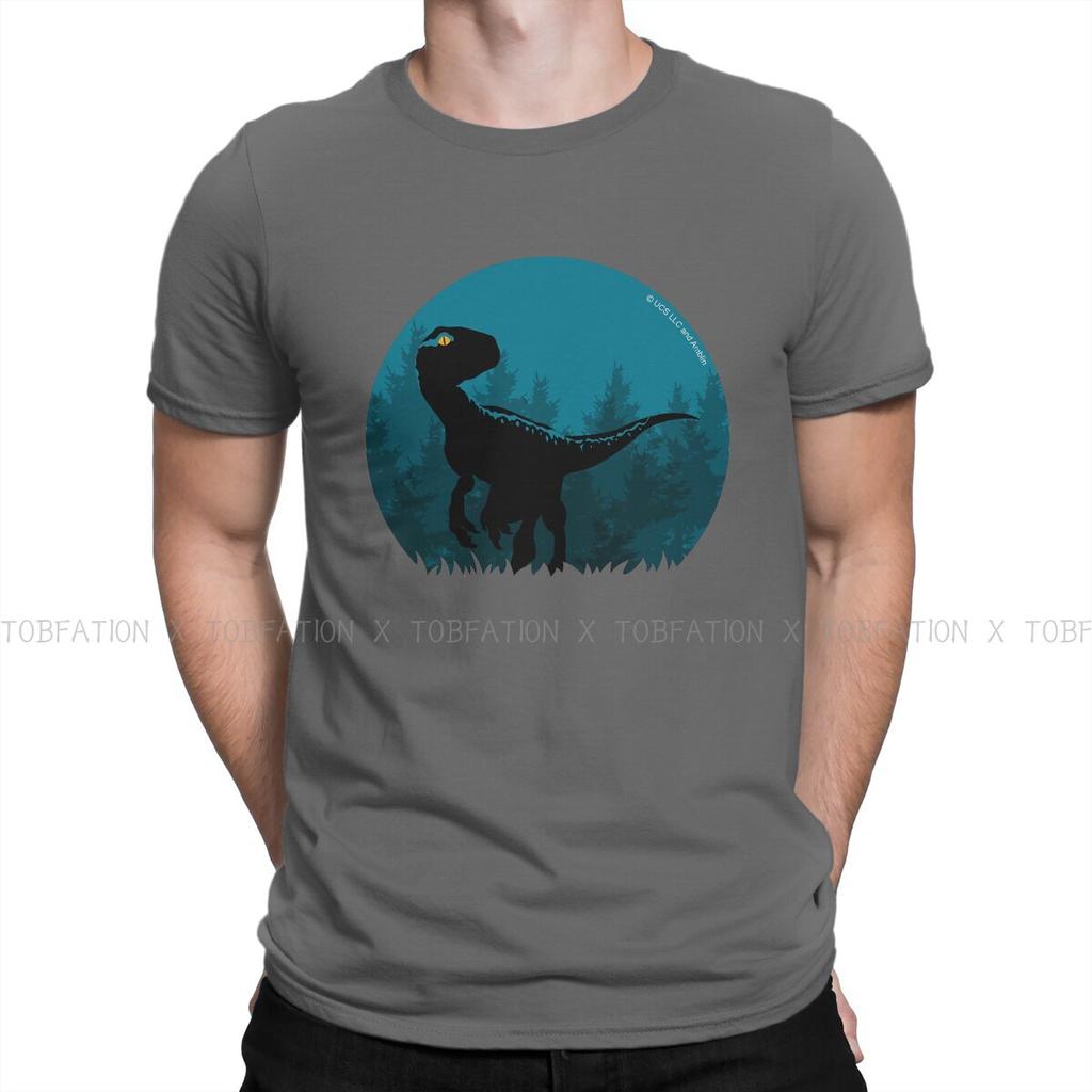 Blue Raptor  Mans TShirt Jurassic Park Dinosaurs Film Crewneck Short Sleeve 100 Cotton T Shirt Humor High Quality Gift Idea