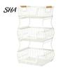 Sturdy Desktop Organizer 2/3 Layer Countertop Rack, Heavy Duty Fruit Basket Stand, 3 Tier Space Saving Carbon Steel Storage Rack for Kitchen,