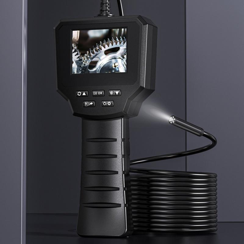 Pipe Endoscope Digital Handheld Inspection Camera Industrial Borescope 1080P HD 8mm Lens 2.4in Screen 10meter Cable