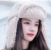 Y2K Girls Women Bomber Hat Pilot Trooper Cap Faux Bonnets Russian Ushanka Earflap Warm Caps Winter Snow Ski Outdoor Cold Weather
