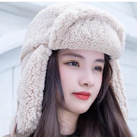 Y2K Girls Women Bomber Hat Pilot Trooper Cap Faux Bonnets Russian Ushanka Earflap Warm Caps Winter Snow Ski Outdoor Cold Weather