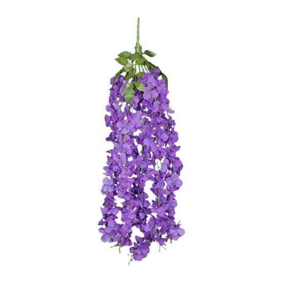 

Искусственные цветы гортензии Подвесные искусственные цветы гортензии Устойчивые к ультрафиолетовому излучению искусственные цветы с гибкими стеблями фиолетовый