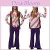 Retro Disco Halloween Kostüm Unisex Vintage Hip Hop 70er Hippie Outfit Für Partys