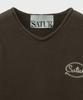 Seteo Rope Logo Embroidered V-Neck Knit Brown
