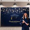 Graduate Themed Banner Customized Student Outdoor Garden Party Decorations Provided Portrait Photography Background Studio Props