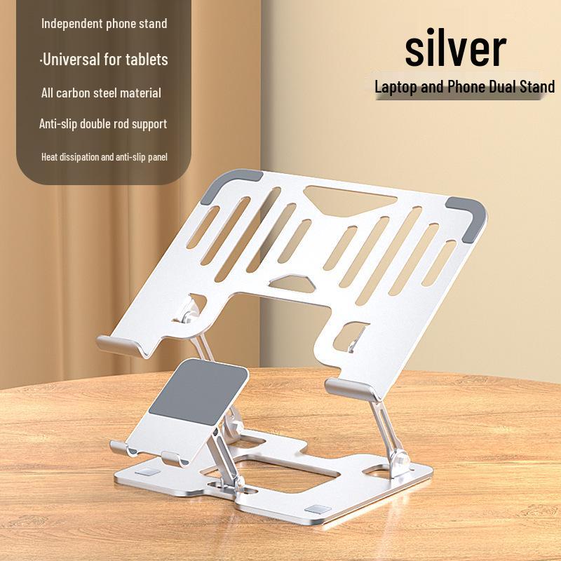 Adjustable Mobile & Laptop Stand: Vertical, Foldable, Cooling, Carbon Steel